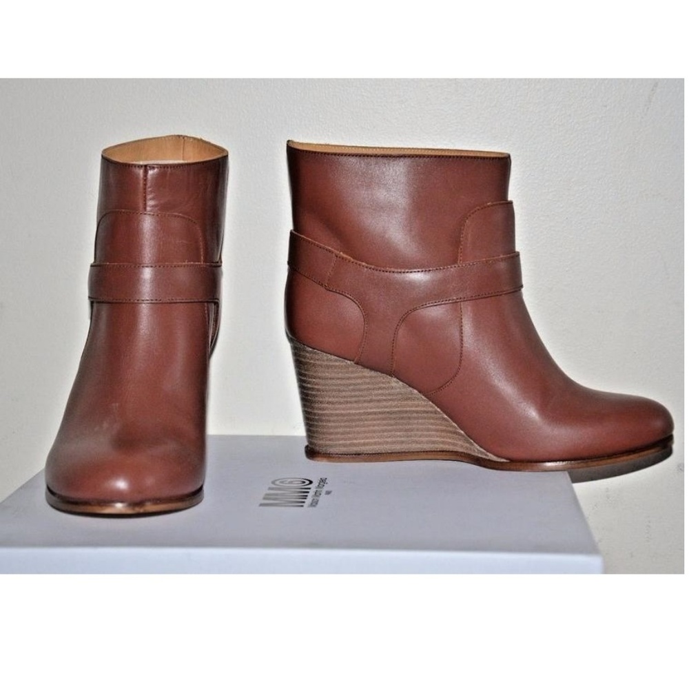 MM6 Maison Martin Margiela Brick Red Wedge Boot 39